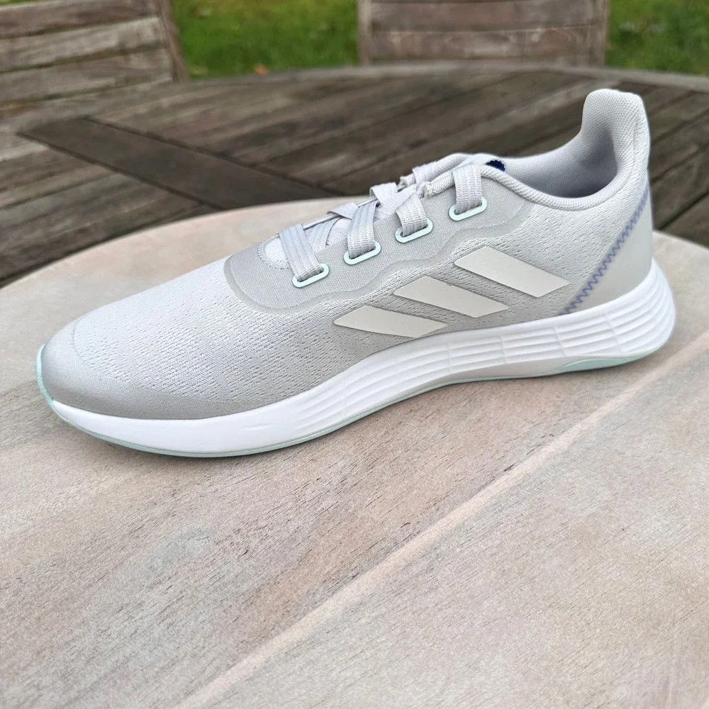 Adidas Women's QT Racer Sport Low Top Running Shoe Grey Mint Q46322 Size 9 - Picture 5 of 10